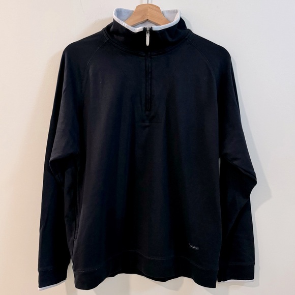 Alex Cannon Supima Cotton 1/4 zip sweatshirt Navy Medium - Picture 1 of 6